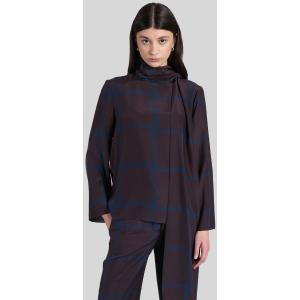 Blusa Antonia scarf in Seta Bordeaux