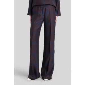 Pantalone Valerie pant in Seta Bordeaux