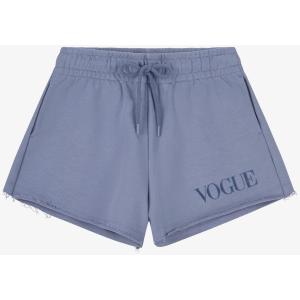 Pantaloncini VOGUE Dusty Pastels blu denim con logo ricamato