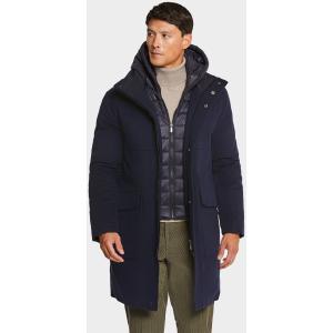 Giubbino lungo misto lana con pettorina