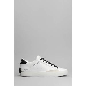 Sneakers Distressed in Pelle Bianca