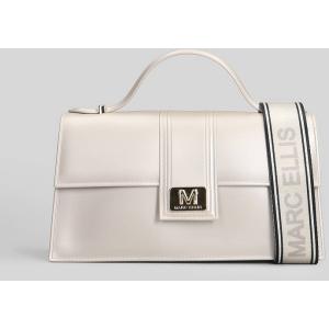 Borsa a spalla Flat Arrow M in Gomma Taupe