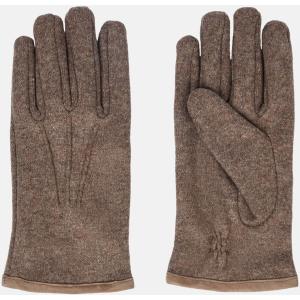 Boggi, Guanti In Jersey Di Lana, Uomo, Taupe