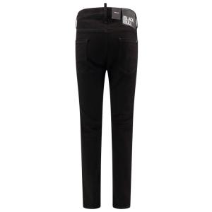 Pantalone In Cotone Con Patch Logo Posteriore Dsquared2 Nero Taglia 44 Dsquared2 Taglia 44