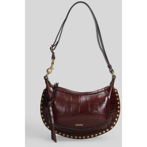 Borsa a spalla Oskan moon in Pelle Bordeaux
