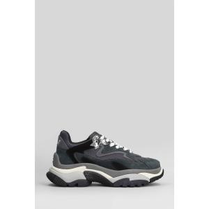 Sneakers Addict in Camoscio e Tessuto Grigio