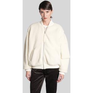 Giacca Bomber in Lana Beige