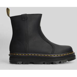 Anfibi Zebzag Rigger in Pelle Nera