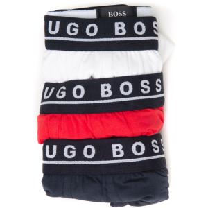 BOSS Set 3 Boxer Nero-rosso Cotone Uomo