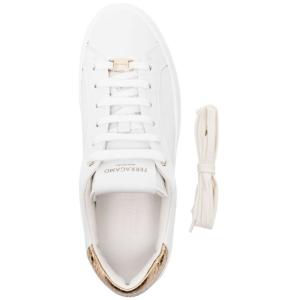 Sneaker In Pelle Con Plateau Ferragamo Bianco Taglia 10 Ferragamo  Taglia 10