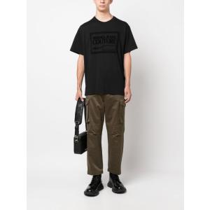 T-shirt Con Logo Floccato Versace Jeans Couture Nero Taglia XXL Versace Jeans Couture  Taglia XXL