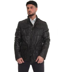 The Jack Leathers Field jacket DELTA Testa di moro Pelle Uomo