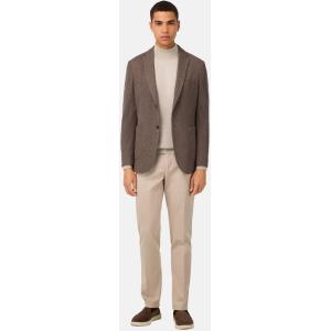 Boggi, Giacca Micro Struttura In Misto Cotone Lana B Jers, Uomo, Marrone, Taglia: 44