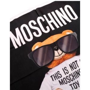 Foulard Nero Con Stampa Teddy Bear Moschino Nero Taglia onesize Moschino Taglia onesize