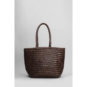 Tote Grace Basket Small in Pelle Marrone