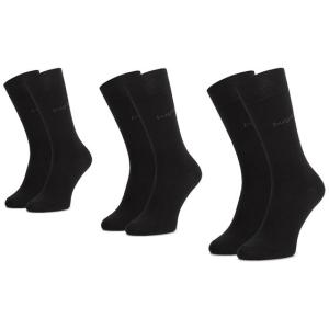 33-Set di 3 paia di calzini lunghi da uomo 6703 Nero