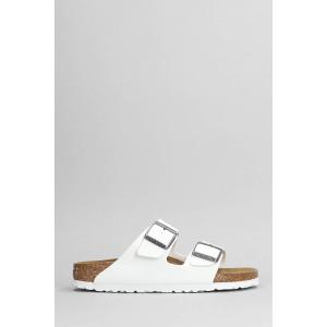 Sandali flats Arizona in Pelle Bianca