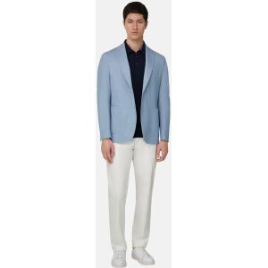 Boggi, Giacca Micro Fantasia In Misto Cotone, Uomo, Azzurro, Taglia: 44