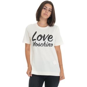 Love Moschino T-shirt Panna Cotone Donna