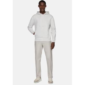 Boggi, Felpa In Maglia Cappuccio Grigio In Cotone Tecnico, Uomo, Light grey, Taglia: L