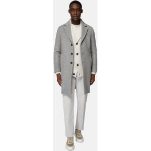 Boggi, Cappotto In Lana Monopetto, Uomo, Grigio, Taglia: 46