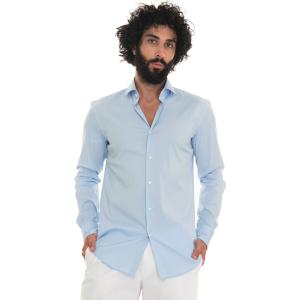 BOSS Camicia classica da uomo P-HANK-SPREAD Celeste Cotone Uomo