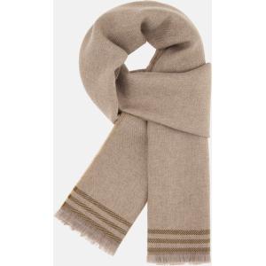 Boggi, Sciarpa In Lana Motivo Herringbone, Uomo, Beige