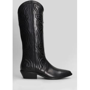 Stivali texani  in Pelle Nera