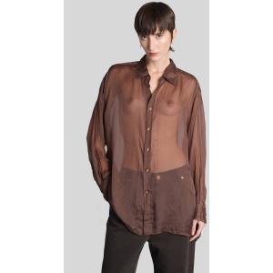 Camicia Keanu in Seta Marrone