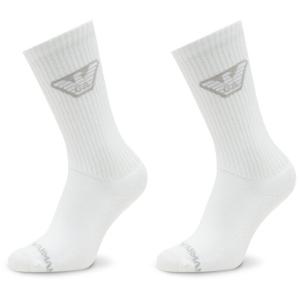 33-Set di 2 paia di calzini lunghi da uomo 303122 3R345 00010 Bianco