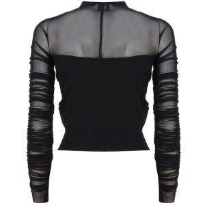 Cardigan Con Maniche In Tulle Pinko Nero Taglia XS Pinko Taglia XS