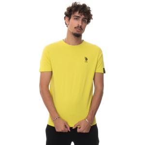 US Polo Assn T-shirt girocollo Giallo Cotone Uomo