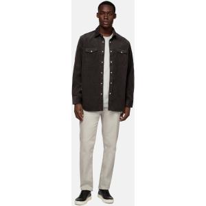 Boggi, Camicia In Velluto Di Cotone Regular Fit, Uomo, Carbone, Taglia: S