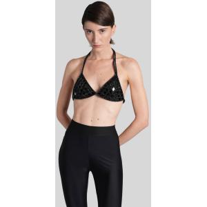 Topwear Mirror triangle bra in Acrilico Nero