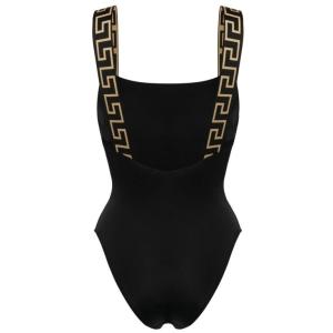 Costume Da Bagno Con Stampa Greca Versace Nero Taglia 2 Versace Taglia 2