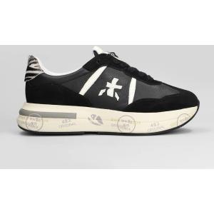 Sneakers Cassie in pelle e camoscio Nero