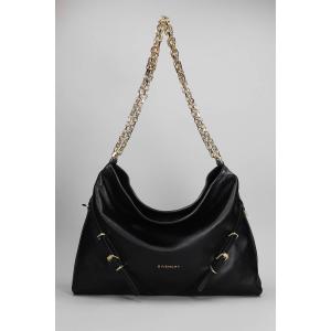 Borsa a spalla Voyou chain in Pelle Nera