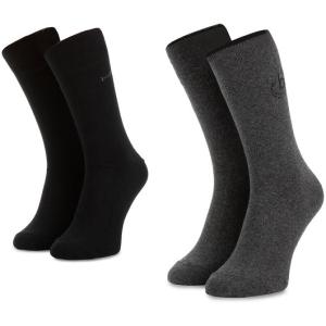 33-Set di 2 paia di calzini lunghi da uomo 6762C Multicolore