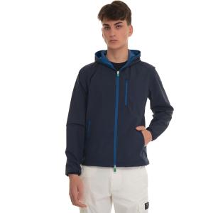 Save the Duck Giubbino con cappuccio DAVID Blu Poliestere (fibre riciclate) Uomo