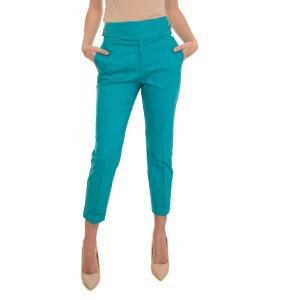 Liu Jo Pantalone vita alta Acquamarina Cotone Donna