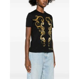 T-shirt Con Stampa Chromo Couture Versace Jeans Couture Nero Taglia XS Versace Jeans Couture Taglia XS