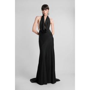 Abito lungo  in acetato Nero