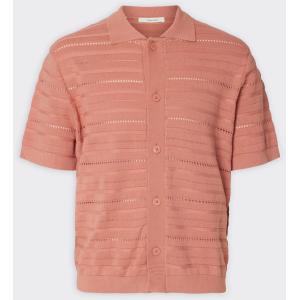 Selected Homme Polo Cardigan Knit Palle Rose Dawn