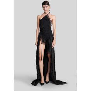 Abito lungo  in viscosa Nera