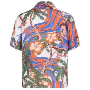 Camicia In Lino Rhude Fantasia e Rigato Taglia M Rhude  Taglia M