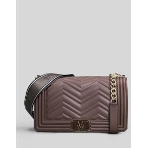Borsa a spalla Flat Wave M in Gomma Marrone