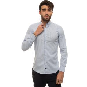 Fay Camicia casual Azzurro Cotone Uomo