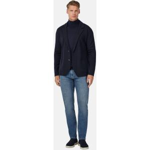 Boggi, Giacca Di Maglia Monopetto In Lana Merino, Uomo, Navy, Taglia: M