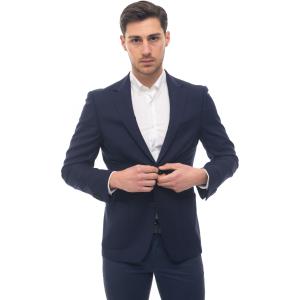 Fay Giacca sfoderata decostruita Blu Lana Uomo