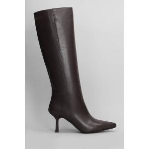 Stivali tacco alto Gilda in Pelle Testa di Moro
